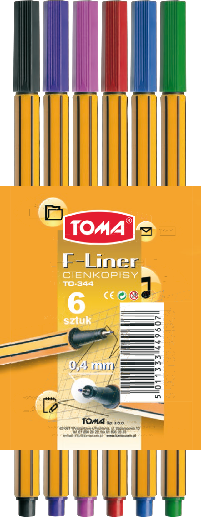 Cienkopis Toma F-Liner TO-344 6kol.